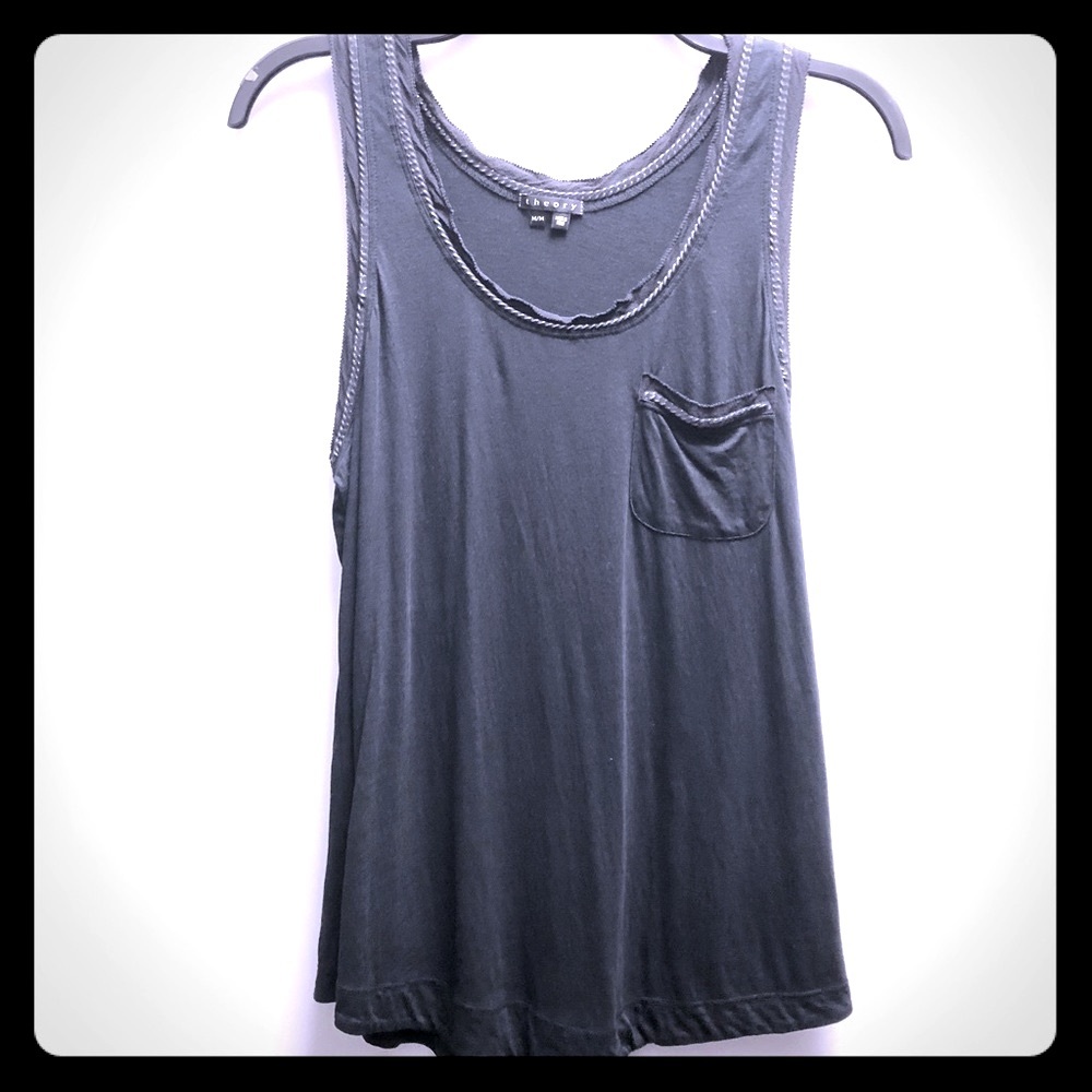 Theory black sleeveless top. Medium.